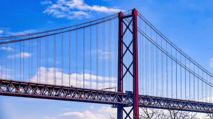 Bridge 25 de Abril in Lisbon, Portugal