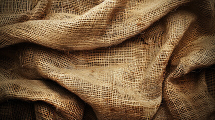 Natural Brown Jute Fabric Close-Up for Design Projects