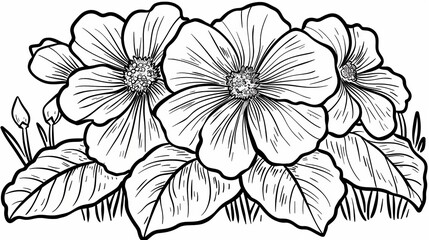 coloring pages or books for children, Cute and funny coloring page, Cartoon illustration, outline picture for coloring kid book, illustration of flower