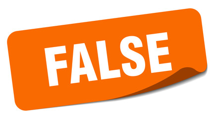 false sticker. false label
