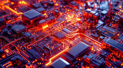 Obraz premium digital holographic data leak background