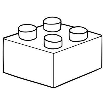 recommend clip art: toy brick illustration hand drawn outline vector