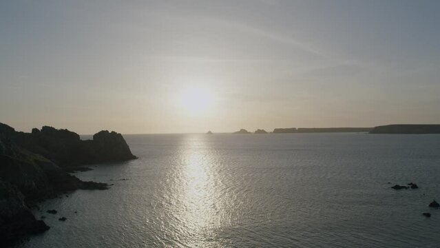 Coucher de soleil &agrave; la Pointe de Dinan, Presqu'&icirc;le de Crozon/