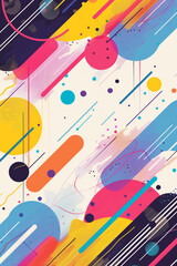 Colorful geometric pattern flat design for brochure