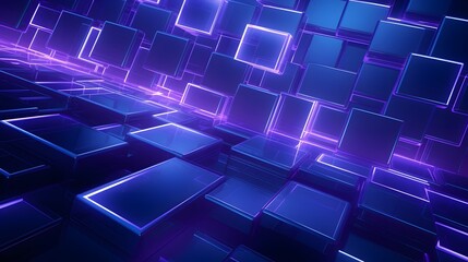 Fototapeta premium 3d rendering of purple and blue abstract geometric background. Scene for advertising, technology, showcase, banner, game, sport, cosmetic, business, metaverse. Sci-Fi Illustration. Product display