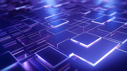 
3d rendering of purple and blue abstract geometric background. Scene for advertising, technology, showcase, banner, game, sport, cosmetic, business, metaverse. Sci-Fi Illustration. Product display