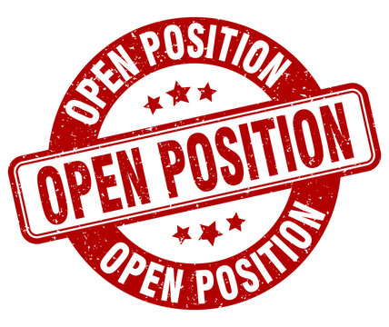 open position stamp. open position label. round grunge sign