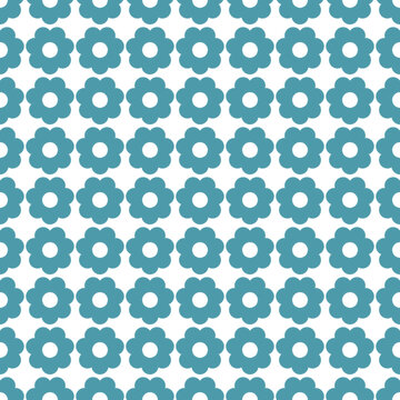 seamless pattern, wallpeper blue flowers design