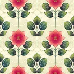 Original name(s): seamless pattern, Flower geometric pattern. Seamless background. green and pink ornament. Ornament for fabric, wallpaper, packaging. Decorative print, pastel.