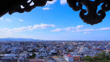 福井丸岡城天守閣からの眺め1