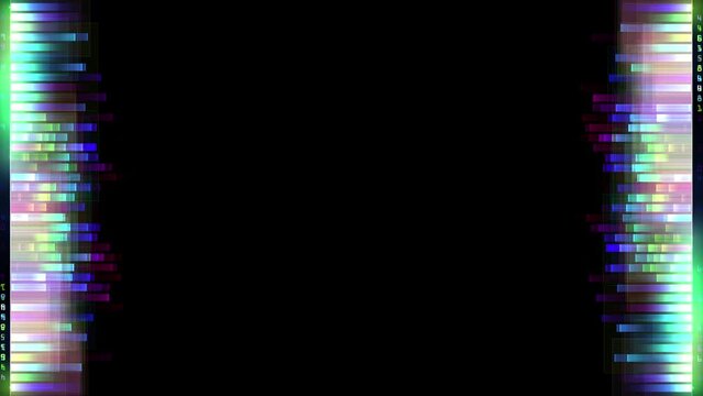 Digital number Audio wave and colorful Music equalizer with Abstract digital background with sound bars, reminiscent of sound waves or a music visualization