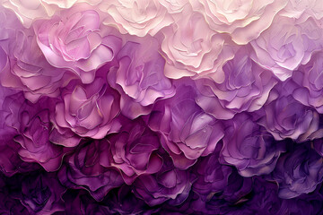 Fototapeta premium Vibrant purple flowers on background with shades of violet and magenta