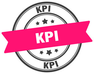 kpi stamp. kpi label on transparent background. round sign