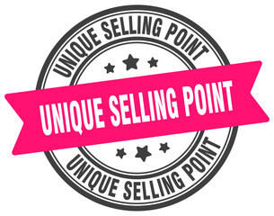 unique selling point stamp. unique selling point label on transparent background. round sign