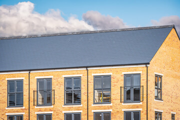 Construction aparments building site in england uk.