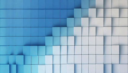 3D geometric blocks background Minimalistic blue and white checkerboard Realistic 4k 8k big screen HD wallpaper
