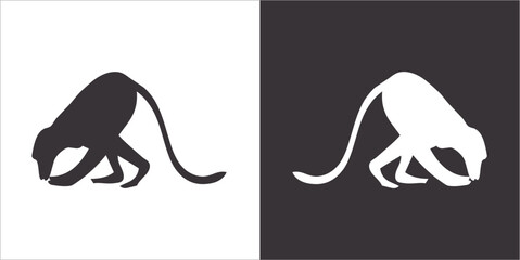 Illustration vector graphics of monkey icon