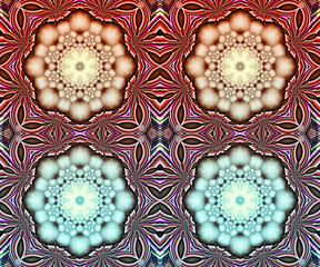 Computer generated abstract colorful fractal artwork - 790686727