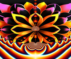 Computer generated abstract colorful fractal artwork - 790689350