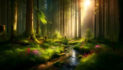 forest in the morning light