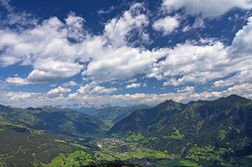 Bad Hofgastein village in valley landscape Austria summer season - 790691784