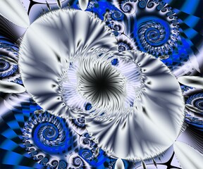 Computer generated abstract colorful fractal artwork - 790691909
