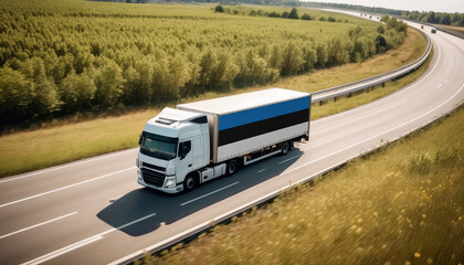 An Estonia-flagged truck hauls cargo along the highway, embodying the essence of logistics and transportation in the Estonia