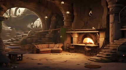 Church of the holy trinity. AI generated art illustration.