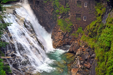 Waterfall Gasteiner in Bad Gastein Austria summer season