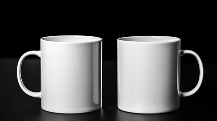 Realistic mug mock up vector template Easy to change colors
