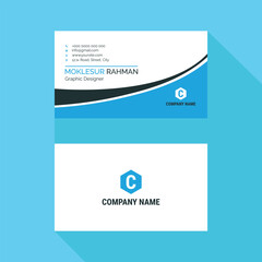 Creative and Clean Double-sided Business Card Template.