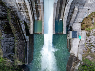 Aerial photography of hydropower station