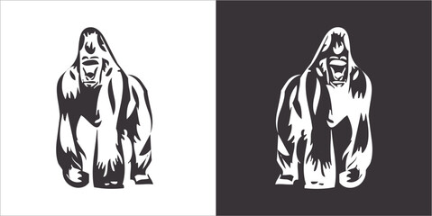 Illustration vector graphics of monkey icon