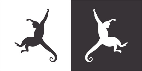 Illustration vector graphics of monkey icon