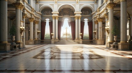 Interior of the church of st mary. AI generated art illustration.