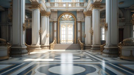 Obraz premium Interior of the church of st mary. AI generated art illustration.