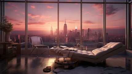 Fototapeta premium Interior of room. AI generated art illustration.