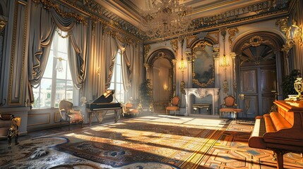 Obraz premium Interior of the church of the holy sepulchre. AI generated art illustration.