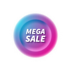 Modern abstract mega sale banner. Vector illustration.