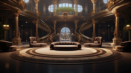 Obraz premium Train in the night. AI generated art illustration.