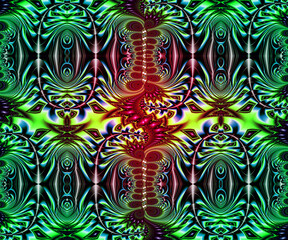 Computer generated abstract colorful fractal artwork - 790700114