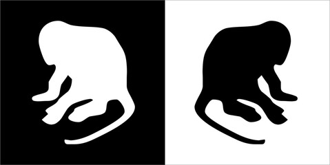 Illustration vector graphics of monkey icon