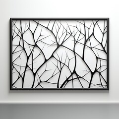 A sleek and abstract modern frame adds a touch of contemporary elegance to any space, blending innovation with style.