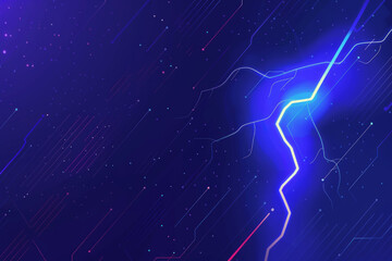 Isolated lightning on a dark blue background
