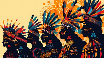 Illustration of indigenous peoples, Africa Celebrating the Culture and Heritage of Indigenous Peoples