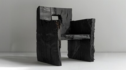 black wooden chair design