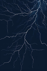 Isolated lightning on a dark blue background