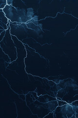 Isolated lightning on a dark blue background