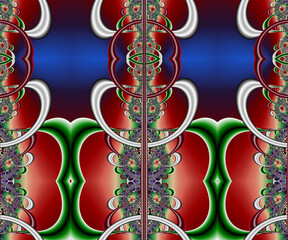 Computer generated abstract colorful fractal artwork - 790706533
