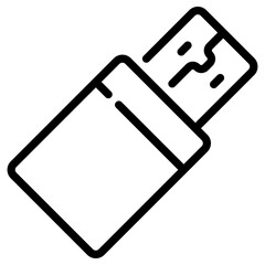 flash disk and usb vector icon outline style. perfect use for logo, presentation, website, and more. modern icon design line style